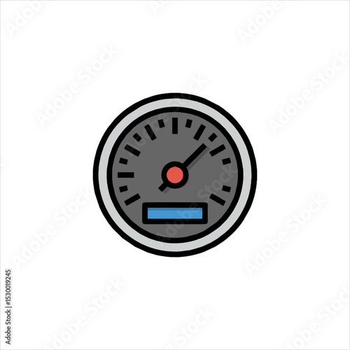 Speedometer displays current speed on dashboard of vehicle, indicating performance and efficiency with a modern and clean aesthetic.
