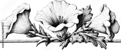 Floral embroidered tapestry fragment featuring intricate design elements