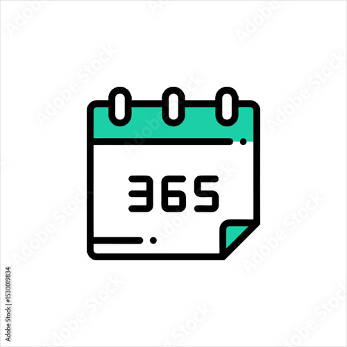 Calendar displaying 365 days representing a full year in a simple and clean style, symbolizing time, planning, and annual events.