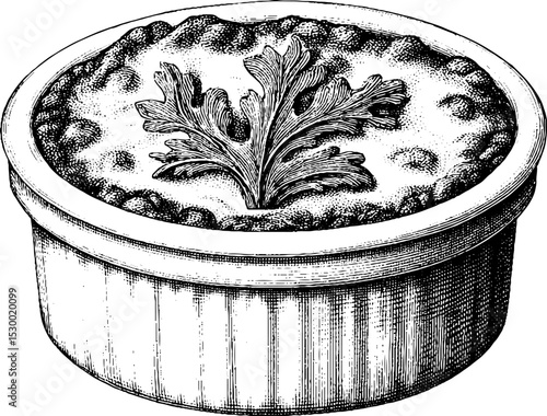 French onion soup in ramekin with cheese gratin – gourmet cuisine and culinary delight