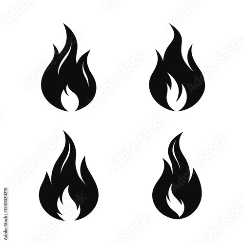 fire flames set
