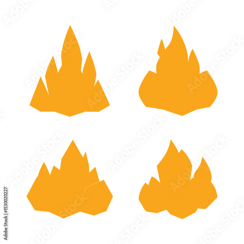 set of autumn leaves