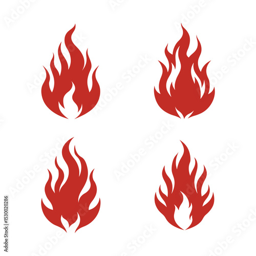 fire flames set