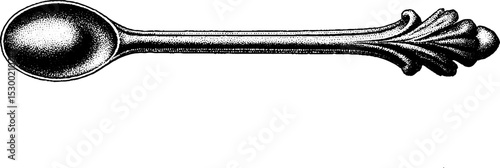 Vintage golden snuff spoon with intricate gemmed handle detail for elegant collectibles