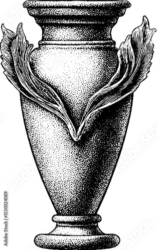 Modern stoneware vase with minimalist silhouette for decorative design