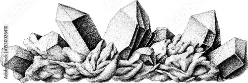 Intricate polygonal shards forming crystalline abstract design for art and decoration
