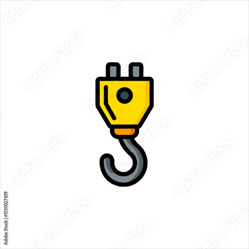 crane hook vector illustration