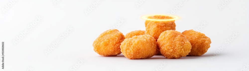 Golden Fried Nuggets with Halo - Heavenly Bites, chicken nuggets Golden Fried Nuggets with Halo - Heavenly Bites, chicken nuggets