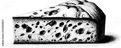 Slice of panettone with candied fruit for festive desserts and holiday celebrations