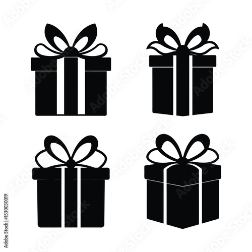 set of colorful gift boxes