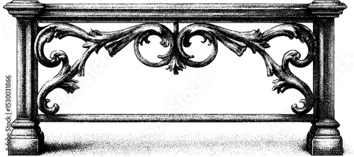 Elegant wrought iron bed frame with ornate scrollwork design