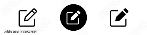 edit pen icon, create modify pen sign button, Pencil icon, sign up icon - editing text file document icons