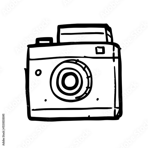 Hand-Drawn Classic Photography Camera