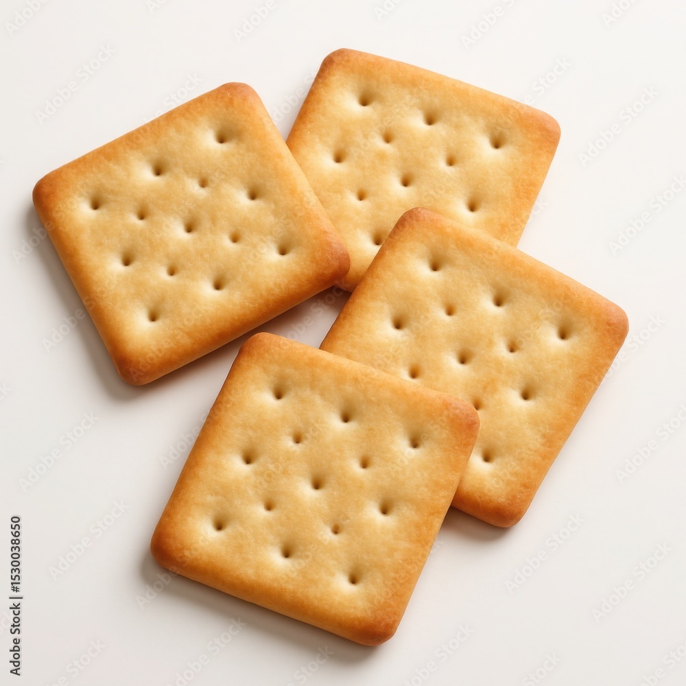 Golden Square Crackers with Delicate Dimpling Golden Square Crackers with Delicate Dimpling