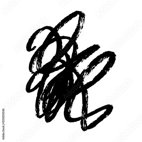 Chaotic scribble lines with tangled wire and scrawled patterns. Hand-drawn messy doodles creating a sketchy abstract effect. Flat vector illustration isolated on white background.