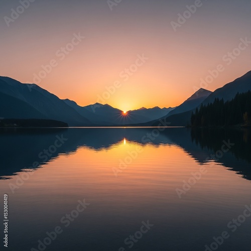 Wallpaper Mural sunset over lake Torontodigital.ca