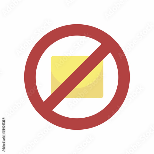 Rejection Icon Design with White Background A Symbol of Denial Refusal or Unacceptance in Graphic Form