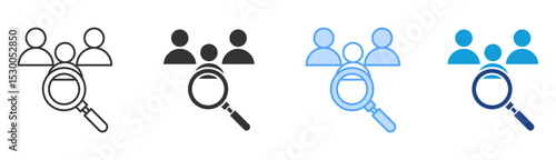 Screening Icon Set Multiple Style Collection