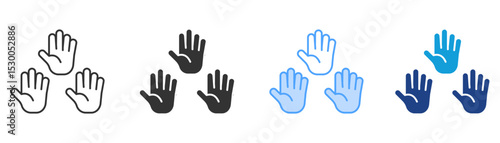 Participation Icon Set Multiple Style Collection