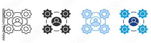 Affiliation Icon Set Multiple Style Collection