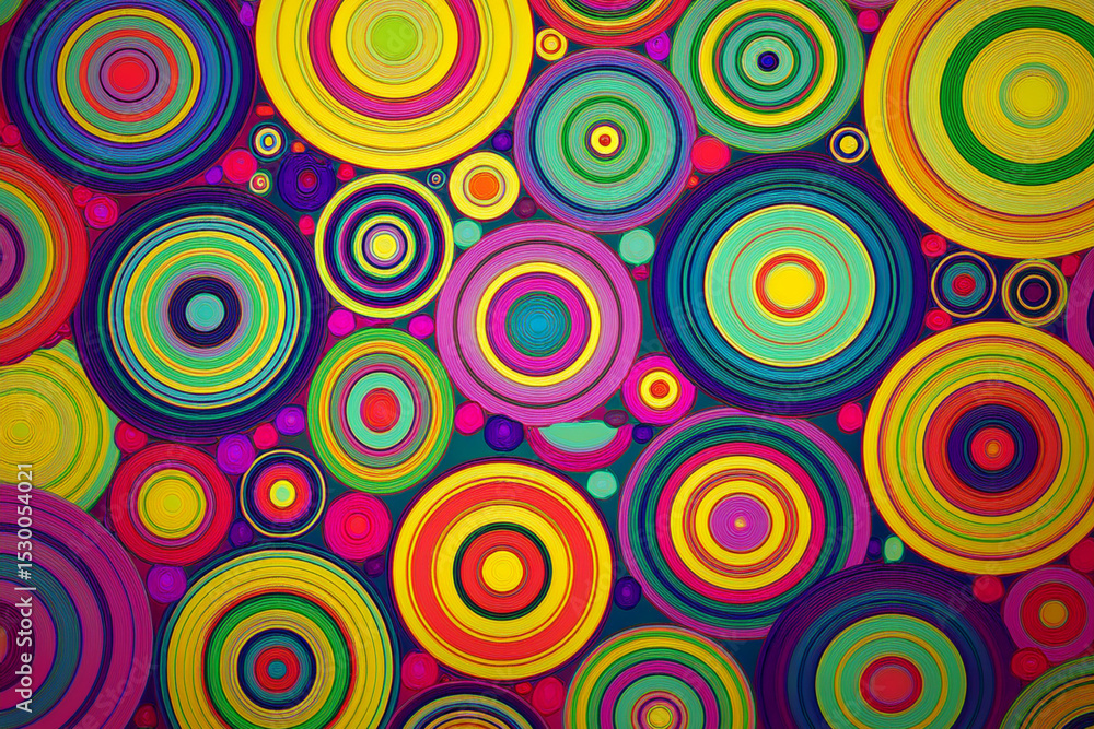 Groovy Psychedelic Circles Pattern in Pink and Purple Tones Groovy Psychedelic Circles Pattern in Pink and Purple Tones