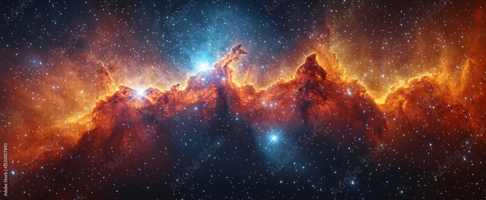 Naklejka premium Nebulae in deep space