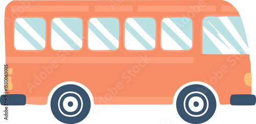 빈티지 버스 일러스트