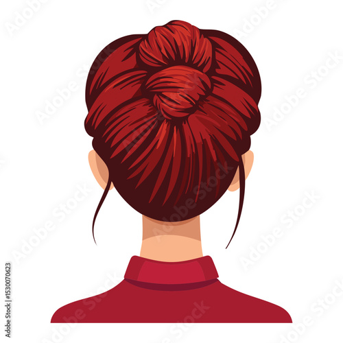 Neat Structured Red Hair Updo