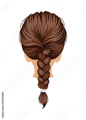 Neat Brown Braided Updo Hairstyle