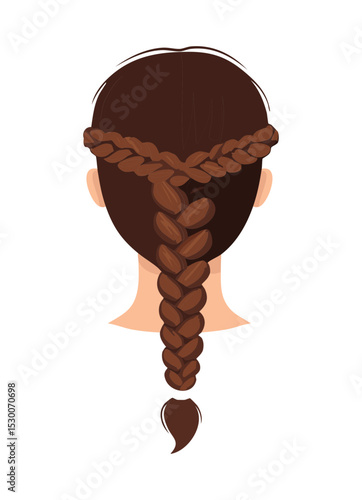 Braided Ponytail Updo Hairstyle Back
