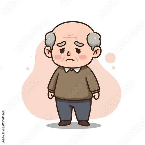 Elderly man looking disappointed