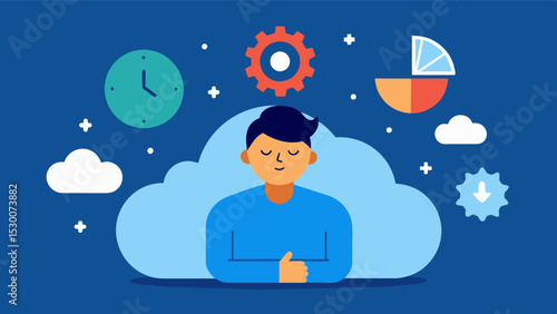 Learning how to prioritize sleep for better mental clarity and cognitive function in our sleep hygiene workshop.. Vector illustration