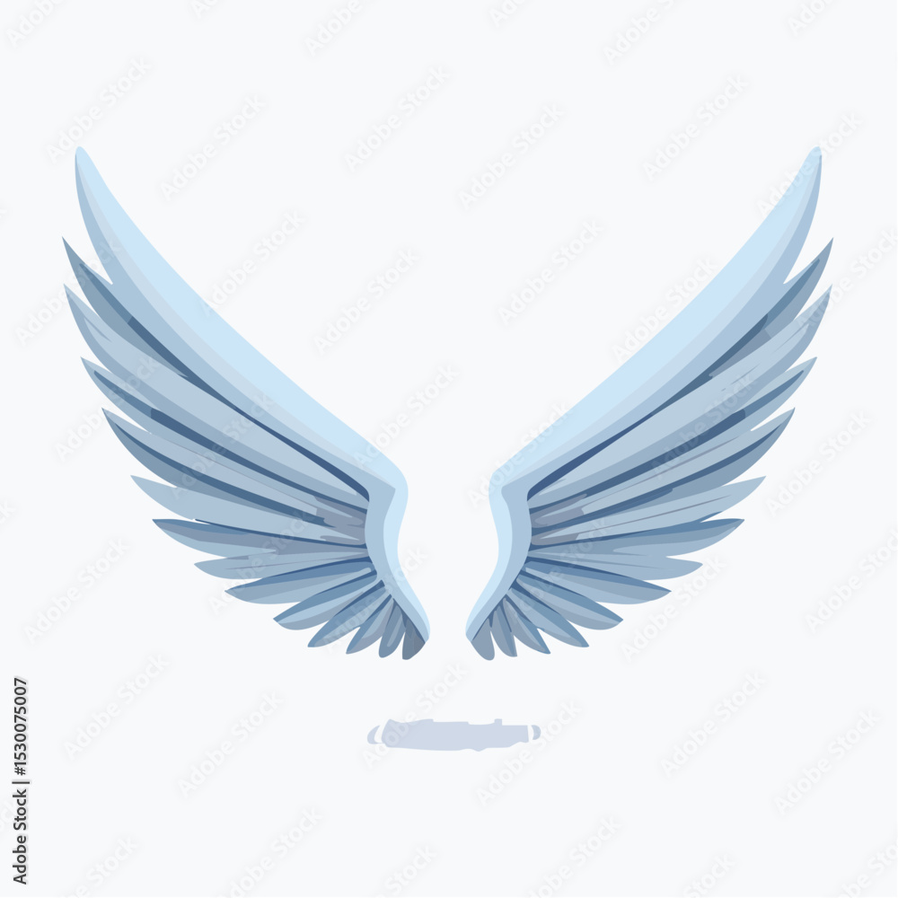 Fototapeta premium Serene Light Blue Wings A Pair of Angelic Wings Illustration