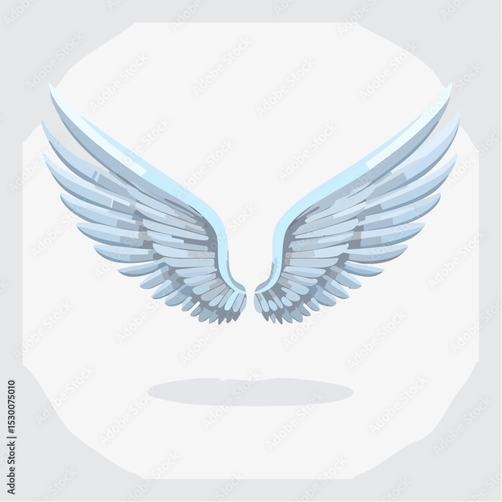Fototapeta premium Elegant Pair of White Wings Vector Illustration