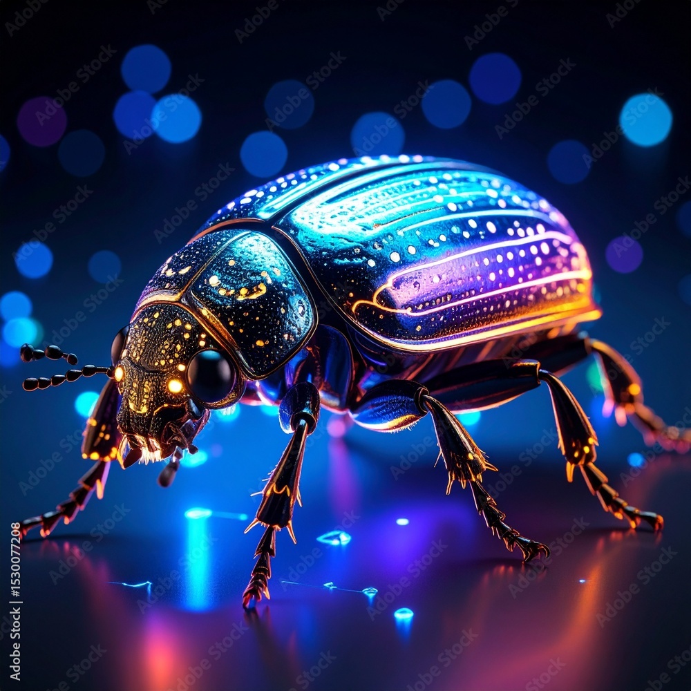 Naklejka premium 光り輝く昆虫