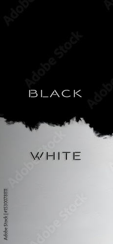 Black and white word on paper