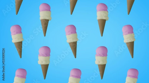 3D Ice Cream cone background texture Wallpaper 