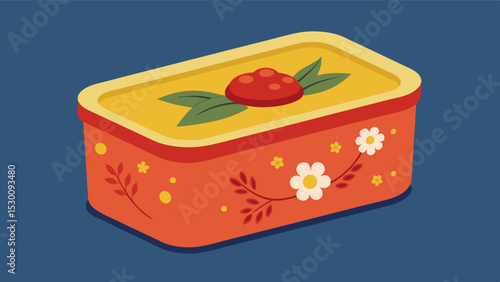 The tin of es passed down from her grandmother transported her to her childhood kitchen and the warm scents of homecooked meals.. Vector illustration