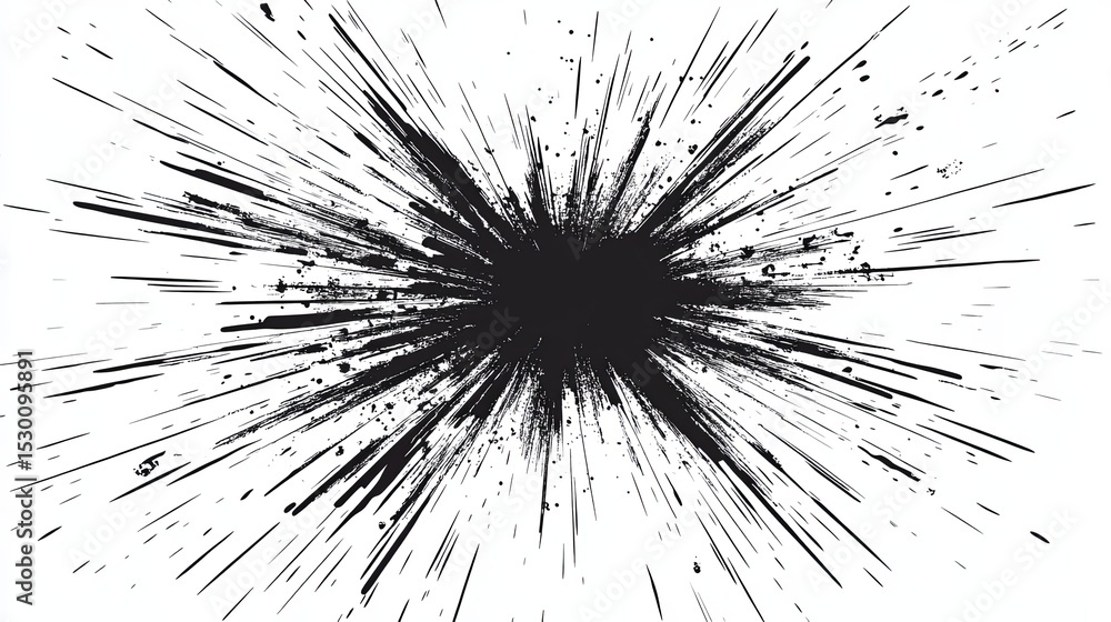 Obraz premium Fiery Circular Starburst Explosion Texture for Design Projects