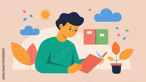 Reminiscing through Crafts Engaging in simple art or craft activities like creating a scrapbook or painting with personalized themes can help facilitate reminiscence and encourage. Vector illustration