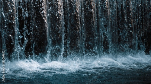 Wallpaper Mural Water Cascading Down Stone Wall Torontodigital.ca