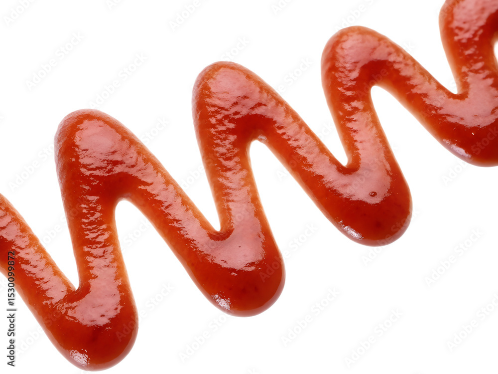 zigzag ketchup line pattern on isolated background for creative food design and culinary presentation zigzag ketchup line pattern on isolated background for creative food design and culinary presentation