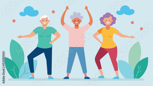 Improved Overall Health Group exercise classes not only benefit the brain but also work to improve overall physical health in elderly individuals. By incorporating regular exercise. Vector