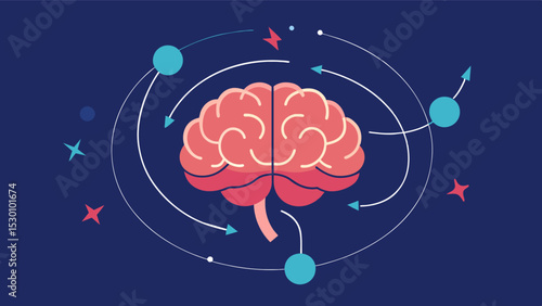 Detailed illustration of a damaged amygdala exhibiting changes in emotional responses and fear processing.. Vector illustration