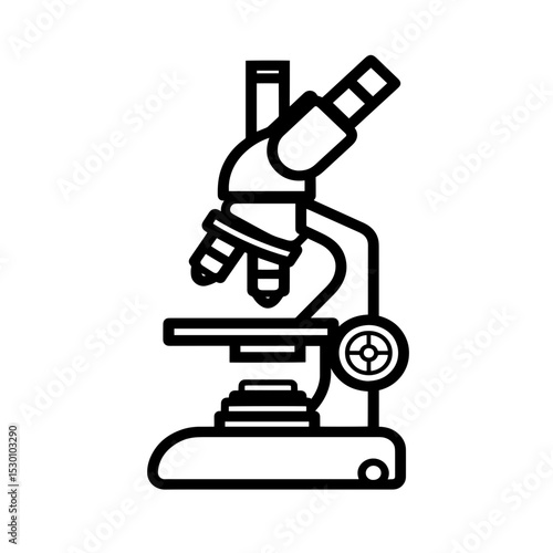 Exploring the world of tiny wonders through a sleek black line art microscope