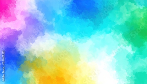 Vibrant abstract watercolor painting with soft pastel colors and smooth transitions