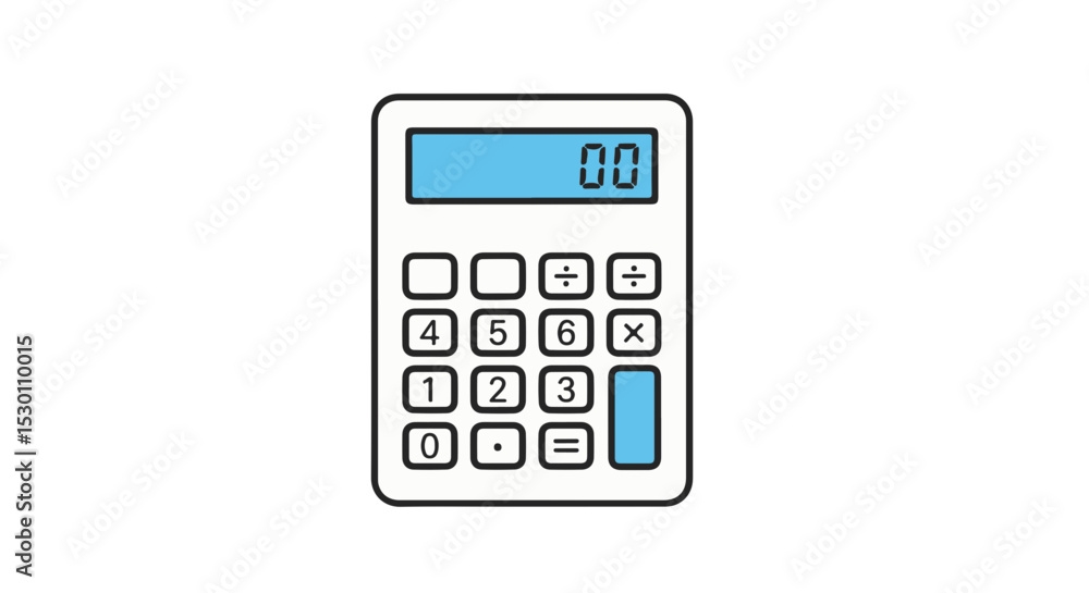 Calculator displaying zero. Calculator displaying zero.