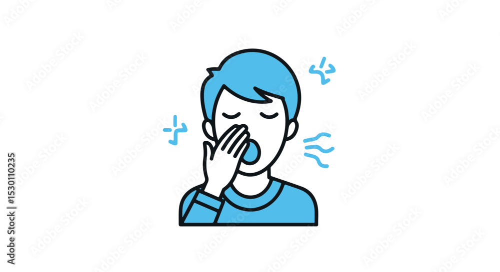 Man yawning in boredom. Man yawning in boredom.