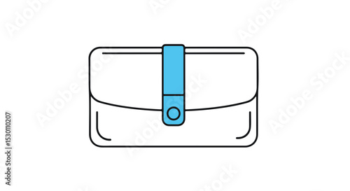A minimal flat illustration of a sleek wallet.