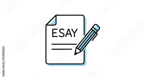 An essay being written, the essence of intellectual pursuit.